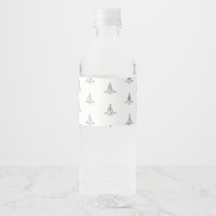 Logo Pattern Church Water Label