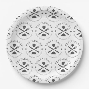  Logo Pattern Food Trucks Street Vendors Takeaway  Paper Plate