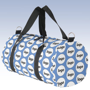 Logo Pattern Promotional Business Blue Duffle Bag