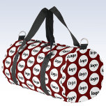 Logo Pattern Promotional Business Burgundy Red Duffle Bag<br><div class="desc">Add your own logo to this design.  Minimalist and professional.  Great for a promotional product for your employees,  staff,  clients and customers. Ideal for trade shows,  travel,  corporate or sporting events and giveaways. For other versions,  see the collection.</div>