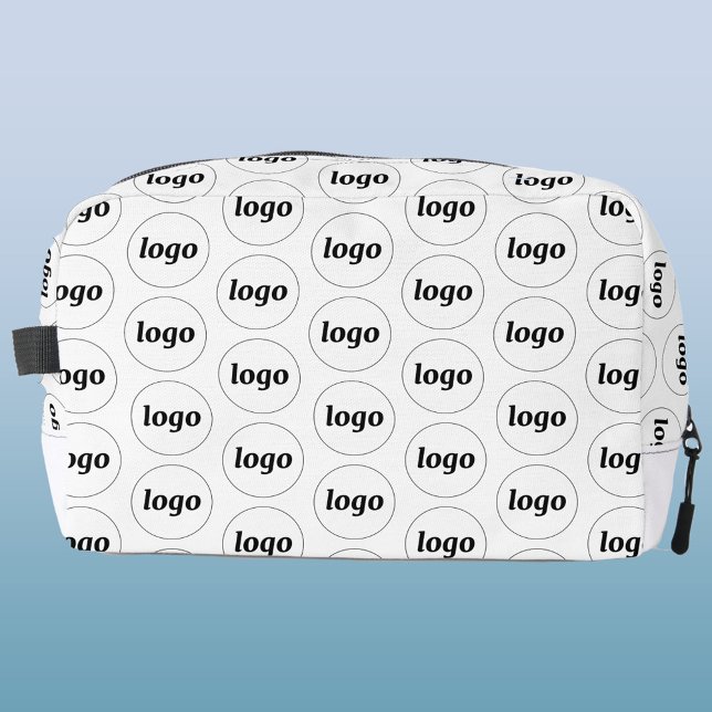 Logo Pattern Promotional Business Dopp Kit (Logo pattern business branding promotional zip bag)
