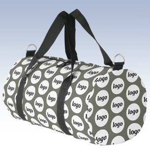 Logo Pattern Promotional Business Green Duffle Bag