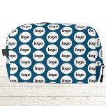 Logo Pattern Promotional Business Teal Green Dopp Kit<br><div class="desc">Add your own logo to this design.  Minimalist and professional.  Great for a promotional product for your employees,  staff,  clients and customers. Ideal for trade shows,  travel,  corporate or sporting events and giveaways. For other versions,  see the collection.</div>