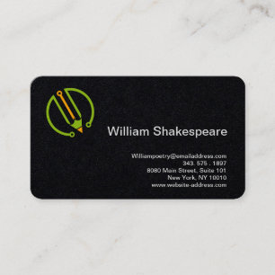 Logo Pencil Tech Education Business Card