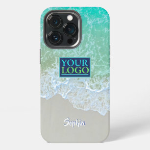 Logo, Photo, Art, Gentle Ocean Waves, Script Name iPhone 13 Pro Case