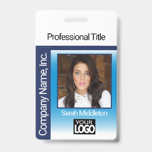 Logo Photo Badge - Blue ID Badge