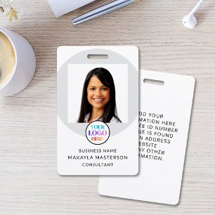 Logo Photo Employee ID  Badge