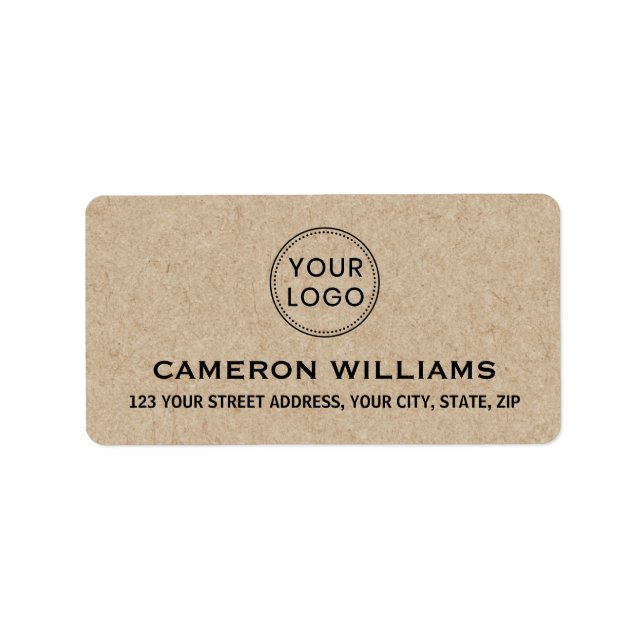 Logo photo graphic Kraft look return address  Label (Front)