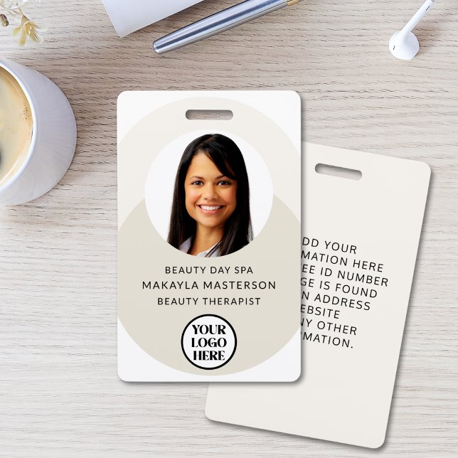 Logo Photo ID Beige Badge (Creator Uploaded)
