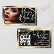 Logo Photo Template Stylish Gold Frame Heart Luxe