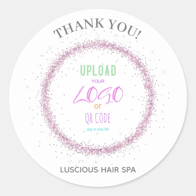 *~* LOGO PHOTO UPLOAD THANK YOU Label Envelop Seal (Front)