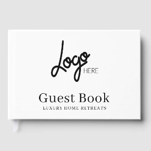 Logo/Photo Vacation Rental Guest Book   White