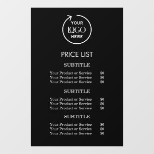 Logo Price List   Black Business Modern