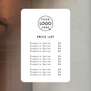 Logo Price List   Business Modern Minimalist White