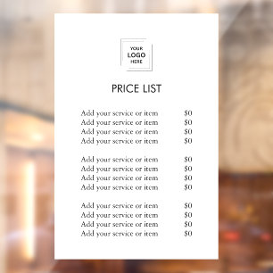 Logo Price List   Business Modern Minimalist White