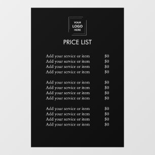 Logo Price List   Modern Black Business