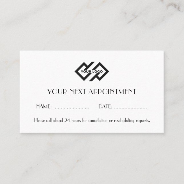 Logo Professional Appointment Card (Front)