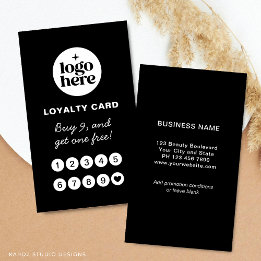Logo Professional Black White Loyalty Card