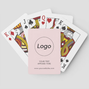 Logo Professional Blush Pink Playing Cards
