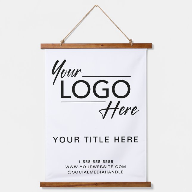 Logo Professional Business Hanging Tapestry (Front)