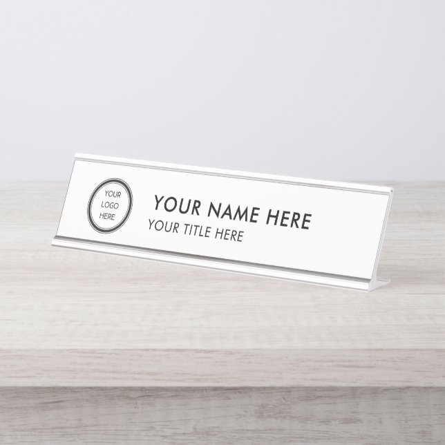 Logo Professional Business Name Plate (Front)