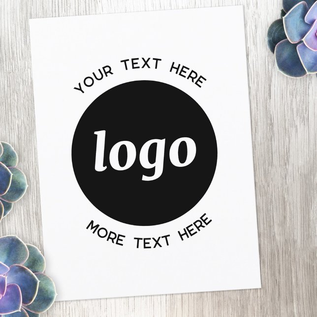 Logo Promotional Business Postcard (Logo with custom text business promotional postcard)