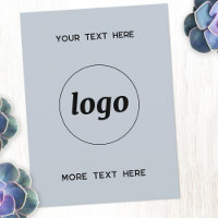 Logo Promotional Business Powder Blue