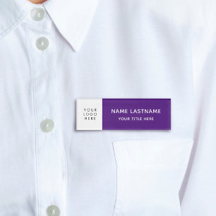 Logo Purple Minimalist Simple Modern Magnet Title Name Tag