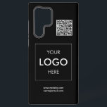 Logo QR Code Black Samsung Galaxy Case<br><div class="desc">Your logo and QR Code</div>