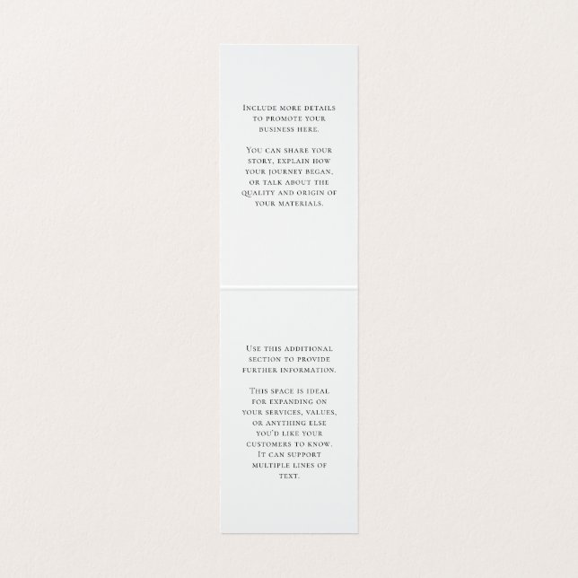 Logo QR Code Bracelet Display Business Holder Card (Inside Unfolded)