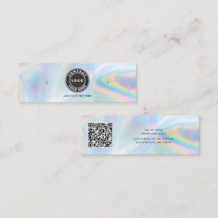 Logo QR Code Holographic Stud Earring Display Card