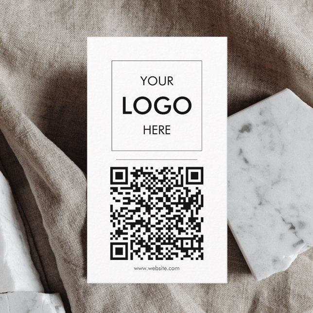 Logo QR Code Minimalist Professional Business Card (Creator Uploaded)