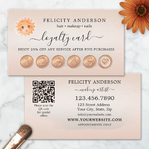 Logo QR Code Peach Beauty Loyalty Card