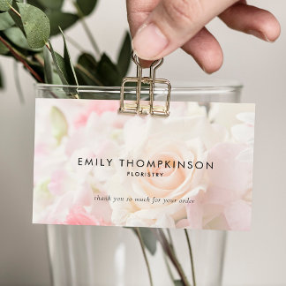 Logo QR Code Photo Overlay Florist Thank You card