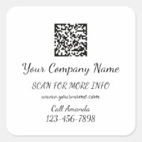 Logo QR Code Promotional Shop Black White