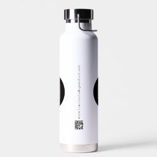 Logo QR Code Text Business Branding Promotion Water Bottle