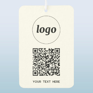 Logo QR Code Text Business Promotional Car Air Freshener