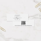 Logo QR code white stud earring display card