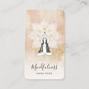 *~* Logo QR Meditation Mindfulness Mandala Goddess Business Card