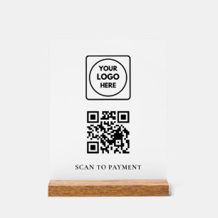 Logo QR Scan To Pay Acrylic Sign