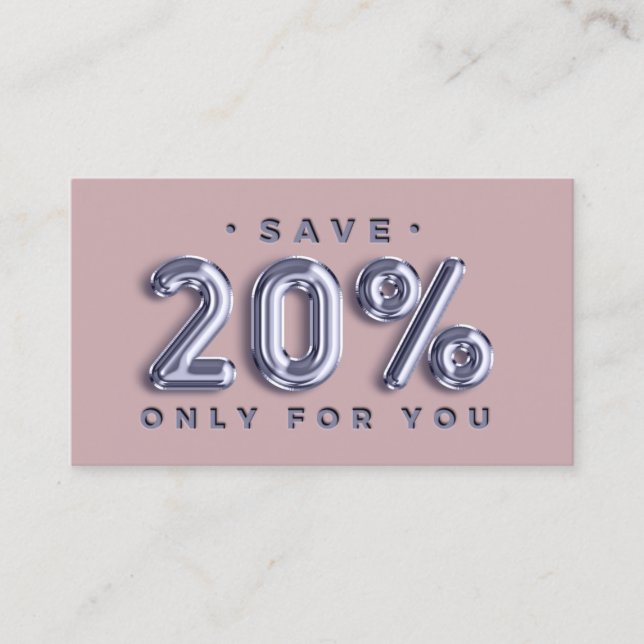 Logo QRCODE 20%OFF Discount Insert Blue Rose (Front)