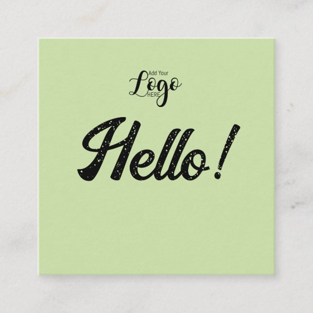 Logo Real Estate hello Business Card  (Front)