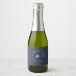 Logo Real Estate Sparkling Wine Gift For Client Label