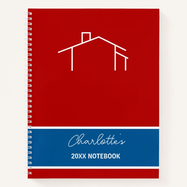 Logo Red White Blue Business Planner Notebook (Front)