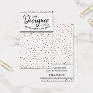 Logo Rose Gold Confetti Earring Holder Display