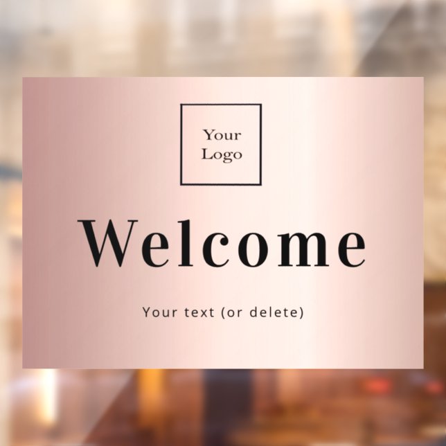 Logo rose gold metallic business welcome (Sheet 2)