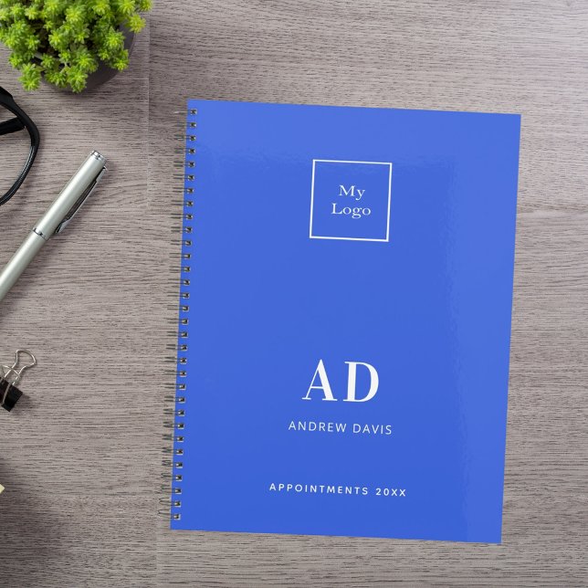 Logo royal blue monogram initials business 2026 planner (Creator Uploaded)