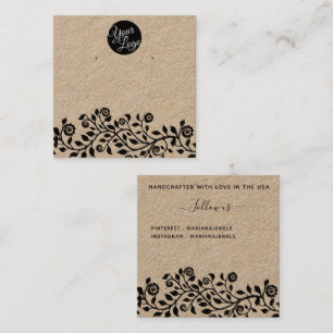 Logo Rustic Large Bridal Earrings Display Cards