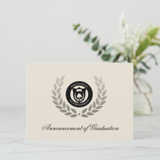 Logo School or College Graduation Announcements (Standing Front)