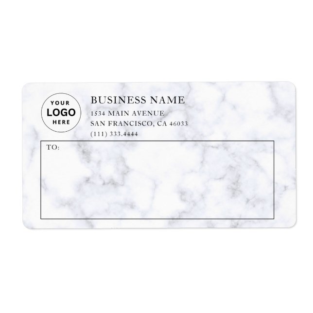 Logo Shipping Business Professional Label (Front)